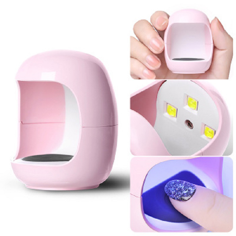 3W UV USB Nageltorkare Nail Gel Curing Machine 30s Snabb äggform Led-nagel-torkarlampa utan krympkabel för Nail Art Salon